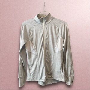 Women's Light Gray Zip-Up Jacket